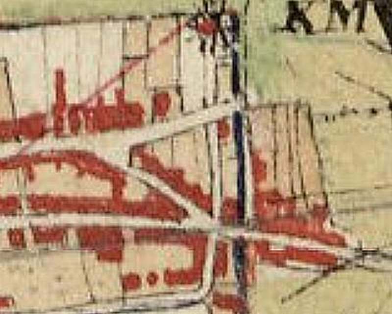 detail uit topografische kaart 1850