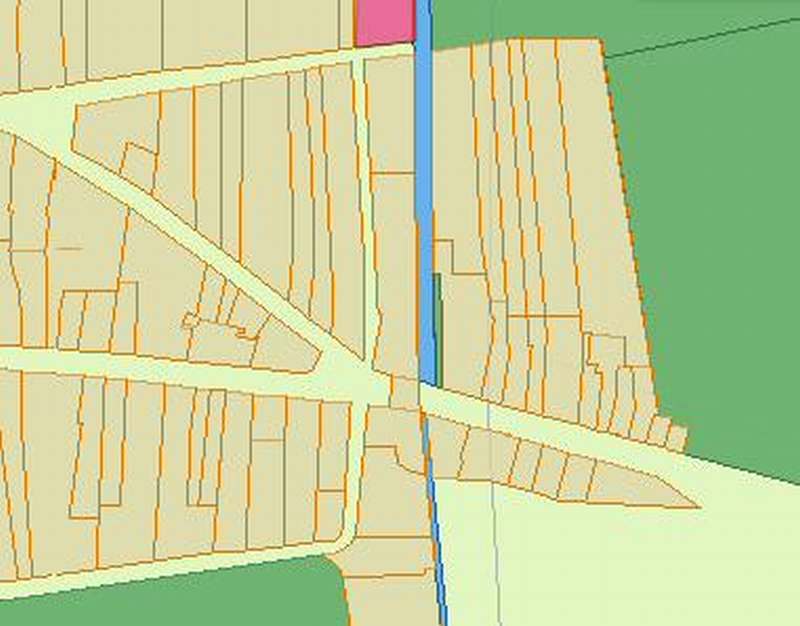 kadasterkaart van situatie rond 1832
