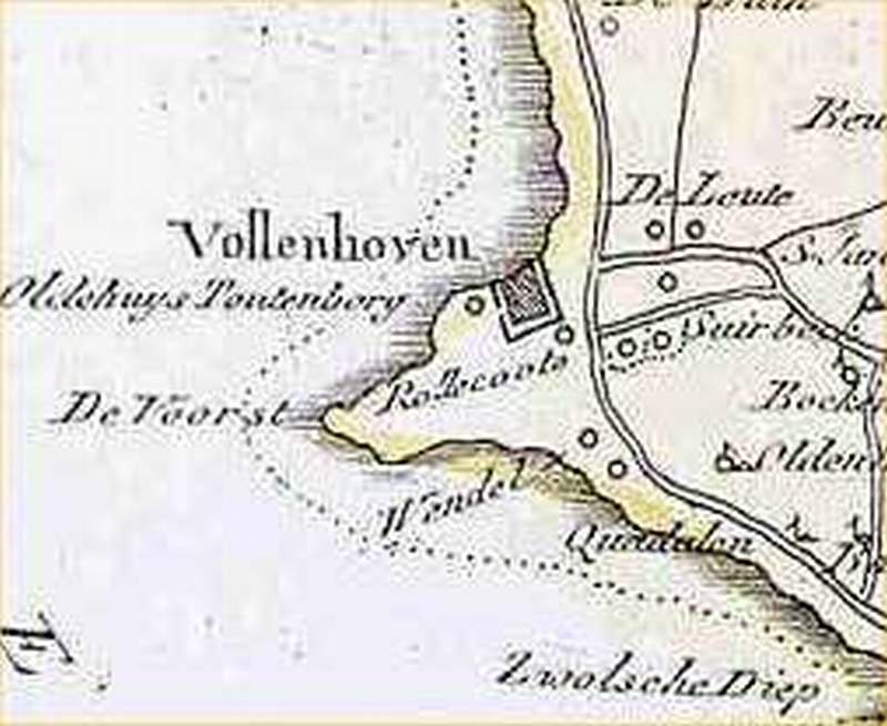 Vollenhove aan de Zuiderzee - detail kaart Reilly, plm. 1800