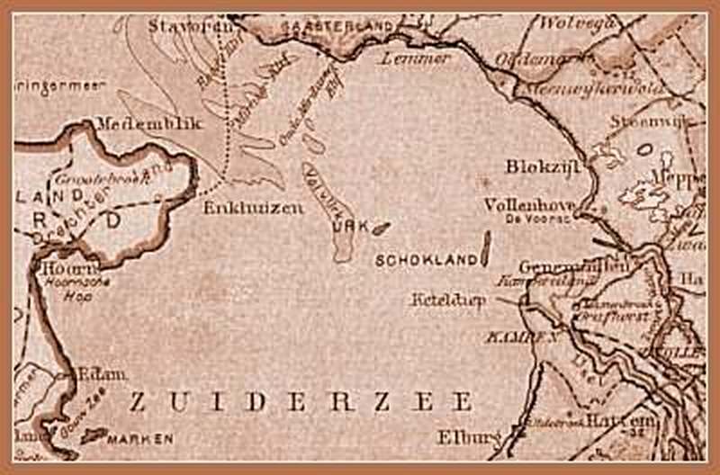 de Zuiderzee, het visgebied voor o.a. de Vollenhoofse vissers